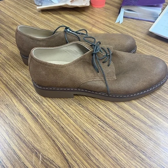 Banana Republic Espresso Suede Business Casual Derby Oxford Style Leather Shoes